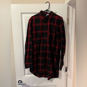 H&M Divided Long Fit Flannel Shirt